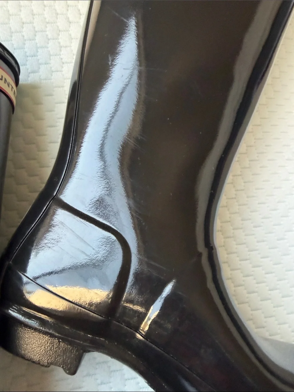 Hunter Gloss Black Knee-High Rain Boots